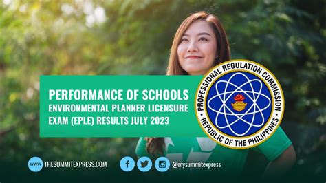 environmental planning board exam|Performance of Schools: July 2023 Environmental Planner .